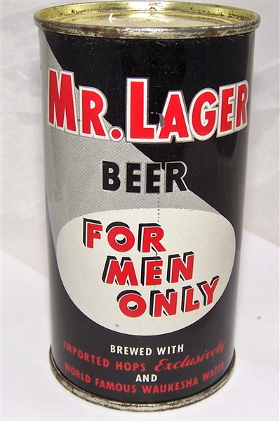 MR. Lager (For Men Only) Flat Top Beer Can