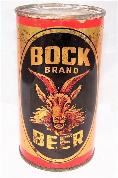 Bock Brand Flat Top Beer Can...Indoor can.