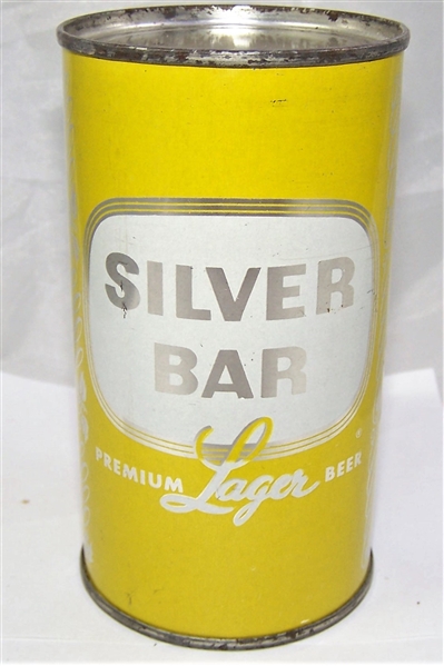 Silver Bar Set Can (Yellow) Flat Top Beer Can