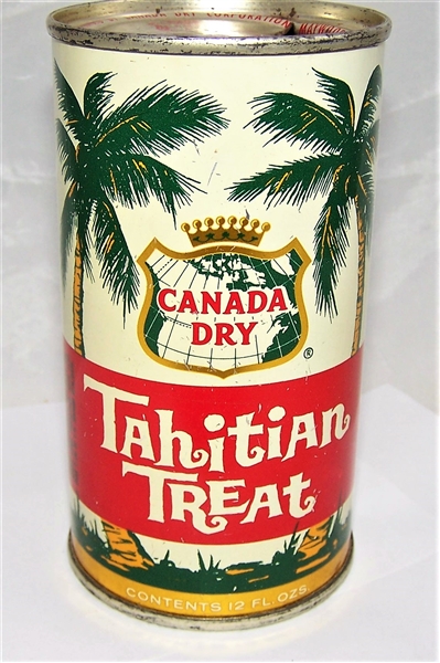 Canada Dry Tahitian Treat Pre Zip Code Flat Top Soda Can