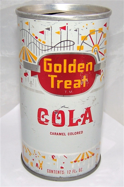 Tough Golden Treat Cola Zip Code Tab Top Can