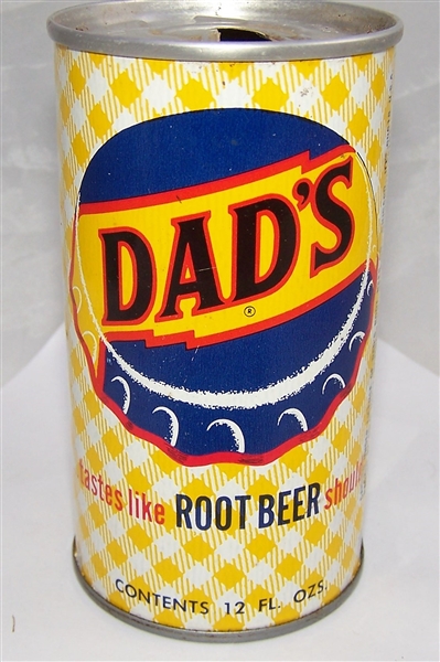 Dads Root Beer Zip Code Fan Tab Can.