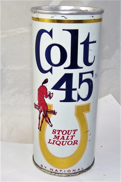 Colt 45 Stout Malt Liquor (Detroit) 16 Ounce Zip Top Beer Can