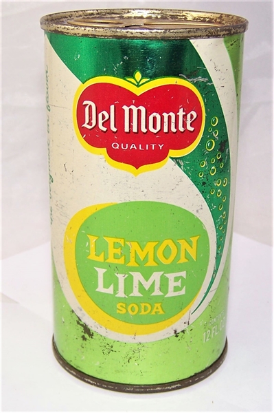 Del Monte Lemom Lime Pre Zip Code Juice Top Soda Can