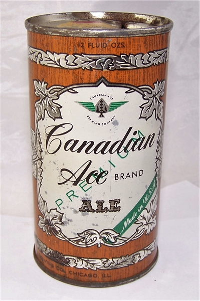 Canadian Ace Ale Flat Top Beer Can