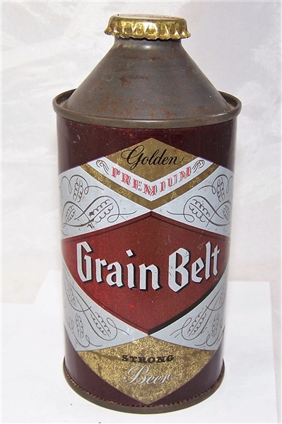 Grain Belt Strong Cone Top Beer Can, Bottom Opened!