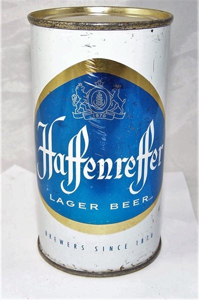 Haffenreffer Lager Flat Top Beer Can