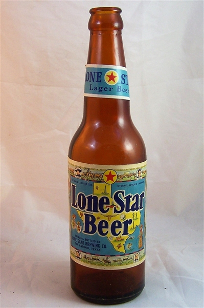 Lone Star IRTP Long Neck Beer Bottle with Neck Label