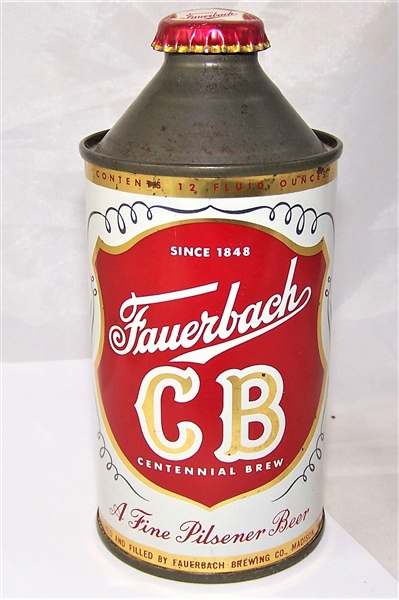 Fauerbach CB Cone Top Beer Can...Tough to Find clean!