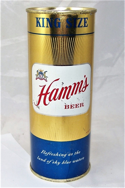 Hamms King Size 15 ounce Flat Top Beer Can, San Francisco, CA Sleeper can.