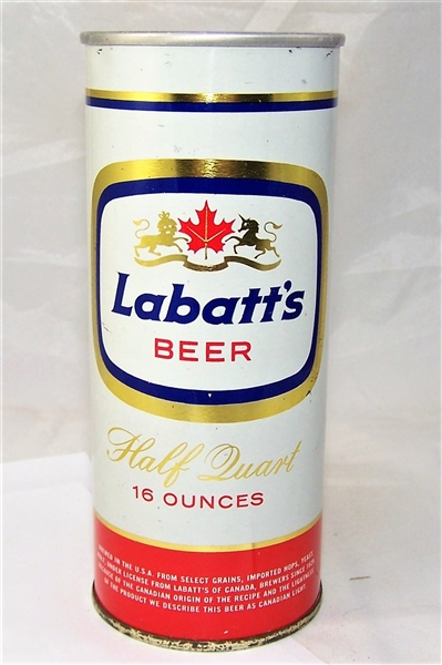 Labatts 16 Ounce Zip Top Beer Can...Bottom Opened!!