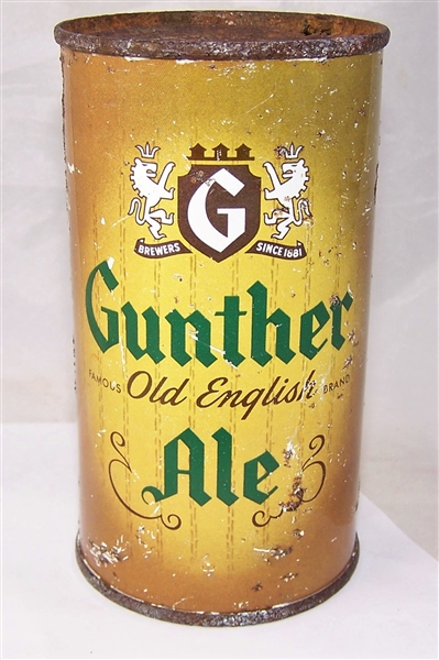 Gunther Old English Ale Flat Top Beer Can.....Tough!!