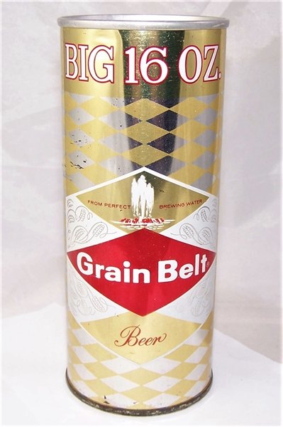 Grain Belt "Big 16 OZ" Lift Ring and Pull Half Quart Beer Can