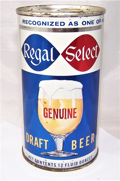 Regal Select Genuine Draft Juice Top Beer Can.