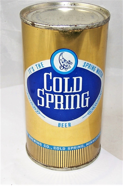 Cold Spring "Its The Spring Water" Flat Top Beer Can