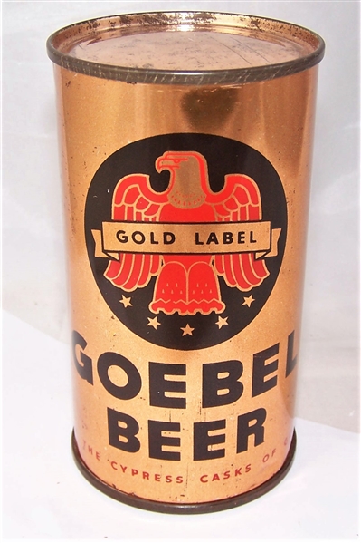 Goebel Gold Label Opening Instruction Flat Top Beer Can