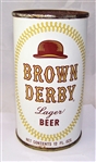 Brown Derby Lager Flat Top Beer Can