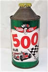 Cooks 500 Ale Cone Top Beer Can with original Crown