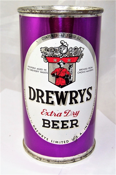 Drewrys Oval Sports Flat Top Beer Can....Stunner!