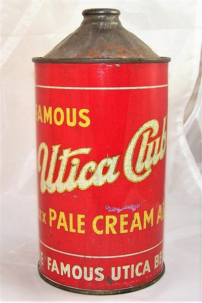 Utica Club Pale Cream Ale Quart Cone Top Beer Can