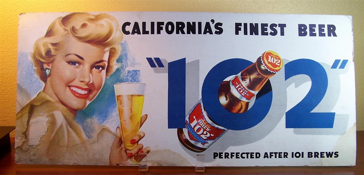 Brew 102 Cardboard Sign "Perfected After 101 Brews"