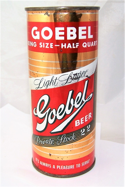 Goebel Private Stock 22 16 Ounce Flat Top Beer Can...Tough!