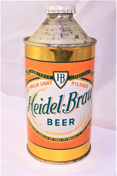 Heidel-Brau Cone Top Beer Can DNCMT 4% Beauty!