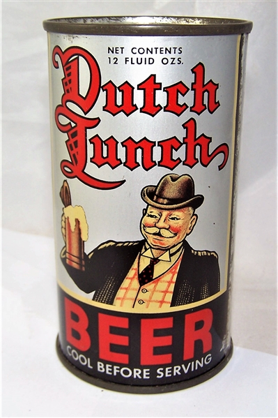 Dutch Lunch Opening Instruction Flat Top Beer Can