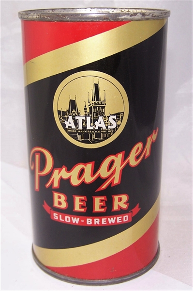 Atlas Prager Opening Instruction Flat Top Beer Can