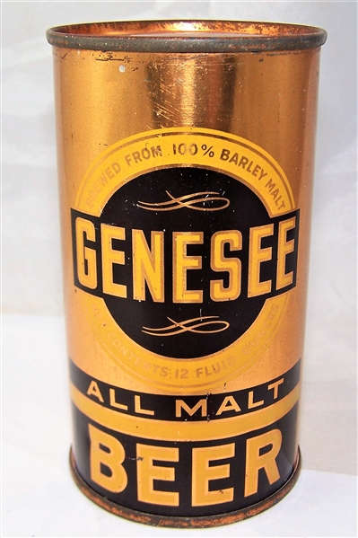 Genesee All Malt Opening Instruction Beer Can Tough Variation