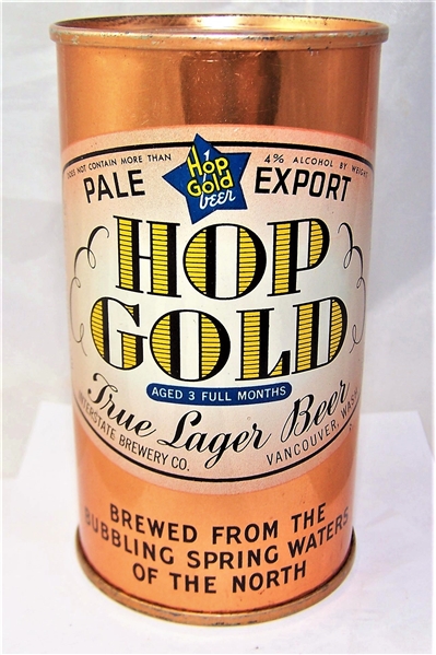 Hop Gold Blue Bar- Impeccable Opening Instruction Beer Can