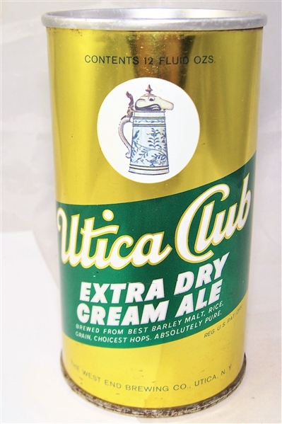 Utica Club Extra Dry Cream Ale Zip Top Beer Can...YEP!