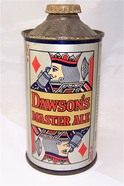 Dawsons Master Ale Playing Cards Low Pro Cone Top Beer can