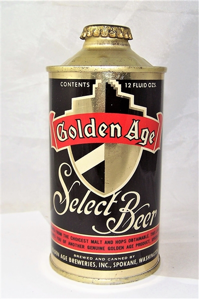 Golden Age Select Low-Pro Cone Top Beer Can