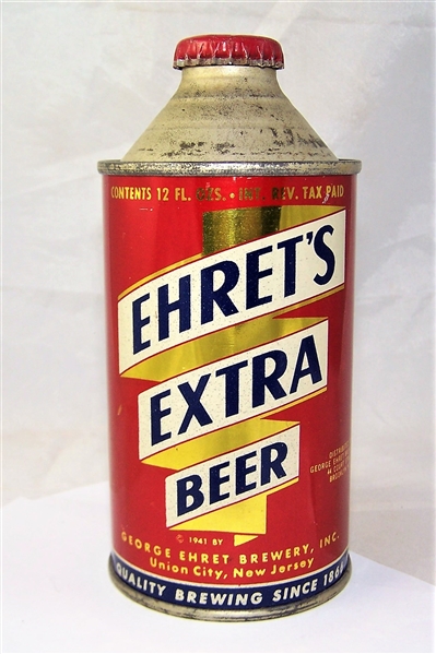 Ehrets Extra Beer Cone Top Beer Can Gorgeous
