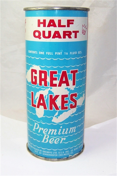 Great Lakes Premium 16 Ounce Flat Top Beer Can
