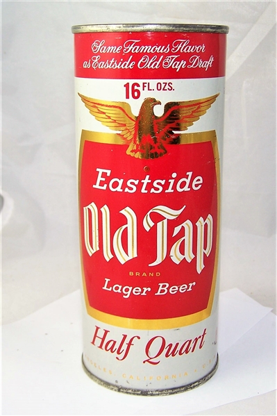 Eastside Old Tap 16 Ounce Flat Top Beer Can