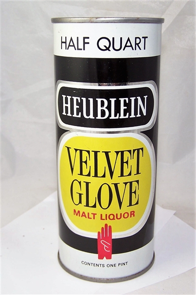 Heublein Velvet Glove Malt Liquor 16 Ounce Bank Top Beer Can