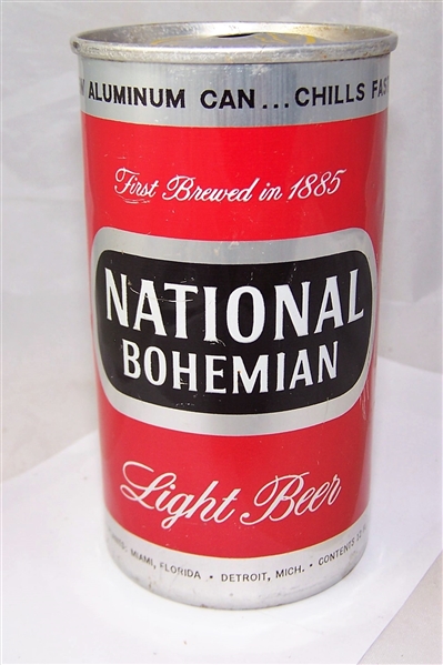 National Bohemian Straight Aluminum Zip Top Beer Can