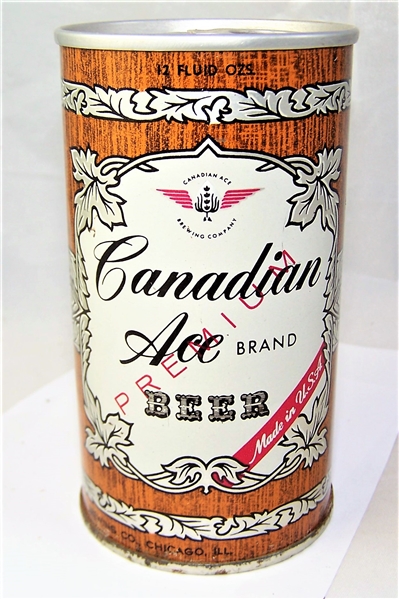 Canadian Ace Fan Tab Beer Can .....Chicago Can
