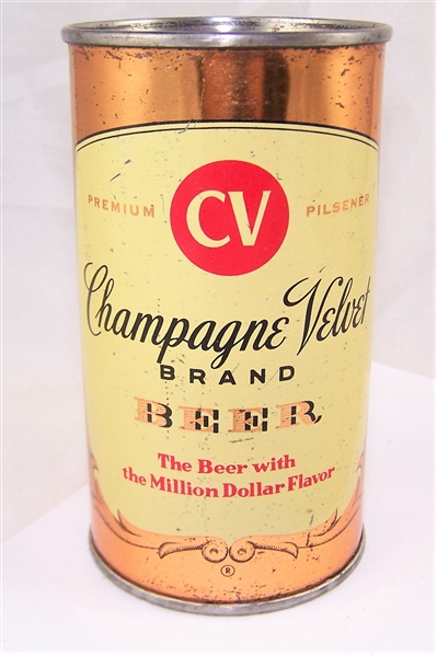 Champagne Velvet Brand Flat Top Beer Can