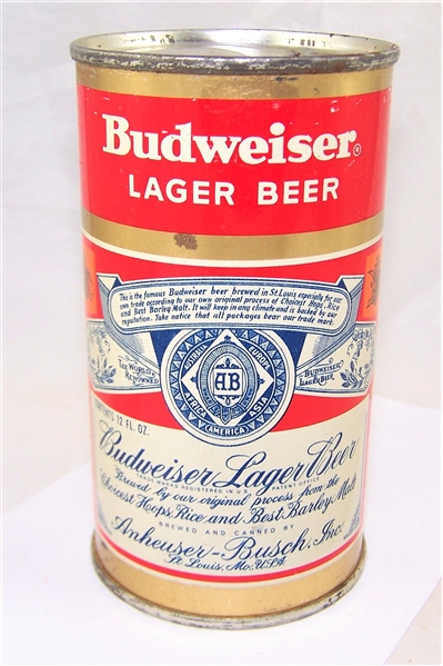 Budweiser (Bottle on side) 1 City Flat Top Beer Can