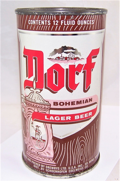 Dorf Bohemian Lager Flat Top Beer can