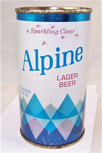 Alpine Lager Flat Top Beer can