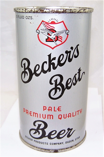 Beckers Best Premium O.I Flat Top Beer Can