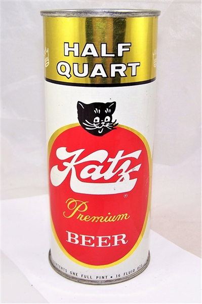 Katz Premium 16 Ounce Flat Top Beer Can...Rare!