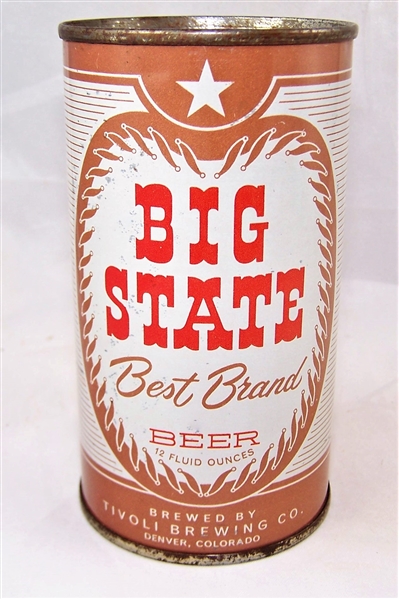 Big State Best Brand Flat Top Beer Can