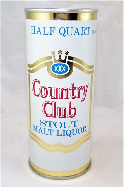 Country Club Stout Malt Liquor 16 Ounce Tab Top Beer Can