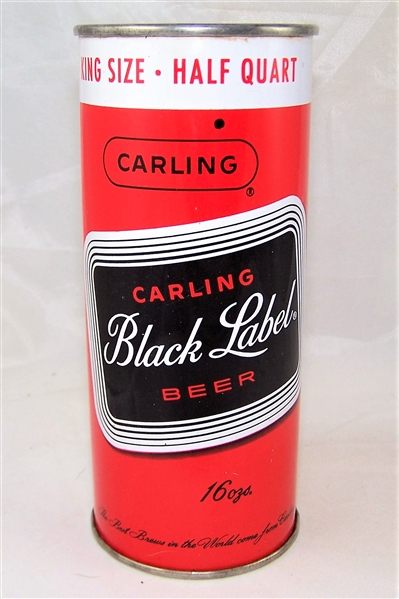 Carling Black Label 16 Ounce Flat Top Beer Can