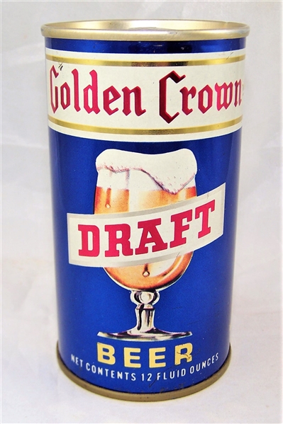 Golden Crown Draft Tab Top .... Clean ....Beer Can